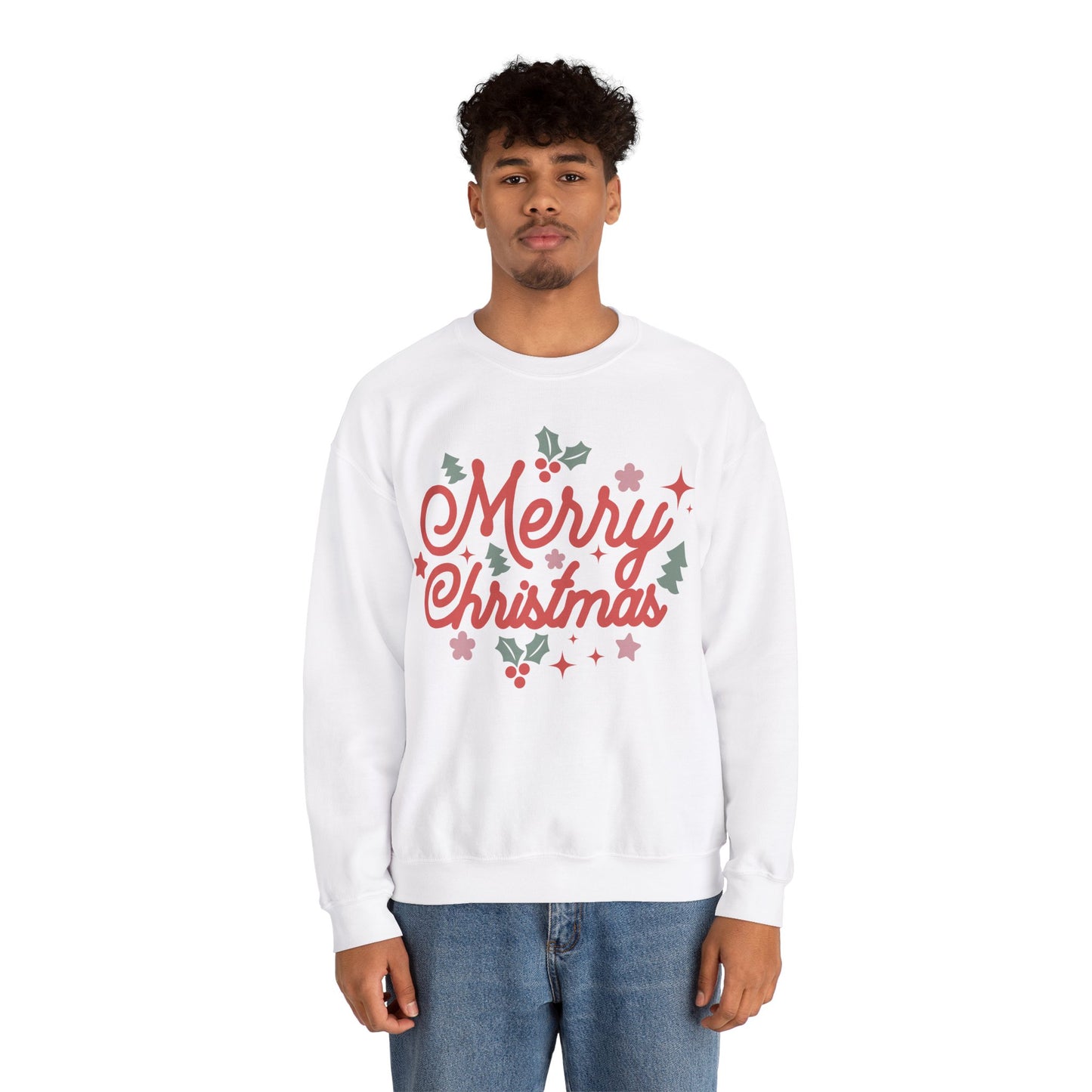 Merry Christmas Jersey Sweatshirt Full Size