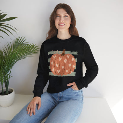 Pumpkin Hearts Crewneck Sweatshirt