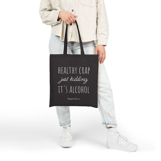 Humorous Cotton Canvas Tote Bag | Funny Shopping Bag, Gift for Wine Lovers, Eco-Friendly Tote, Party Bag, Everyday Use