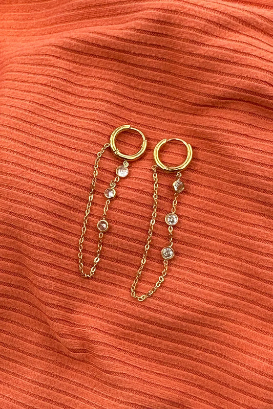 BLAKELEY Diamond Cascade Hoop Earrings
