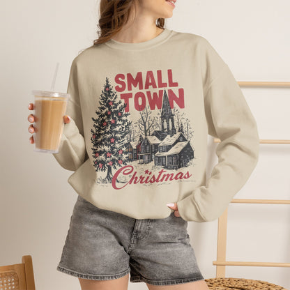 Small Town Christmas on Gildan Unisex Heavy Blend™ Crewneck Sweatshirt
