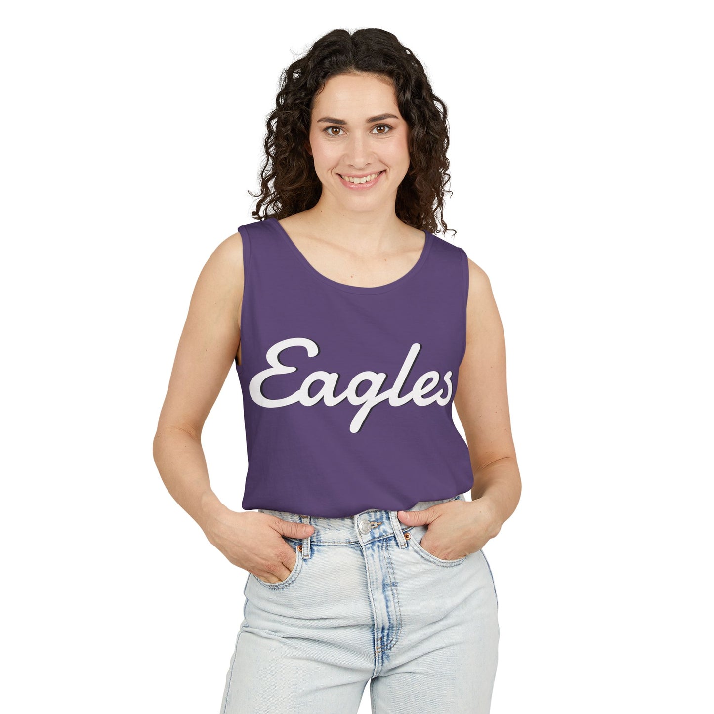 Eagles Unisex Garment-Dyed Tank Top - Casual Summer Apparel for Sports Enthusiasts
