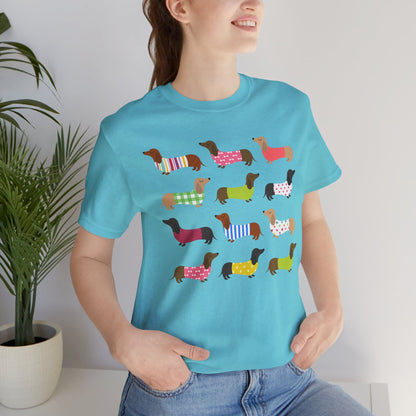 Colorful Dachshund Tee — Cute Wiener Dog Graphic T-Shirt