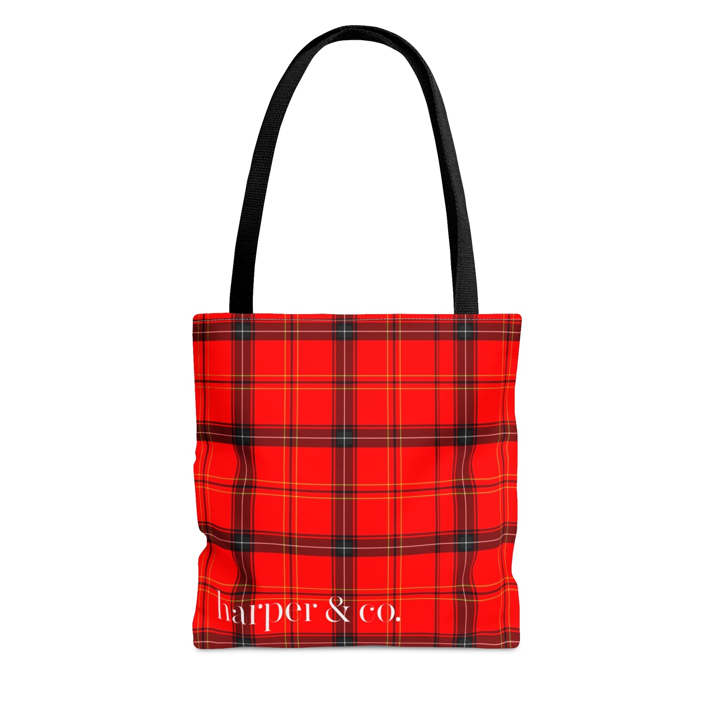 Red Tartan Plaid Tote Bag