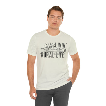 Living the Rural Life T-Shirt — Rustic Country Graphic Tee