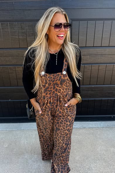 BLAKELEY Cheetah Karli Boho Overalls