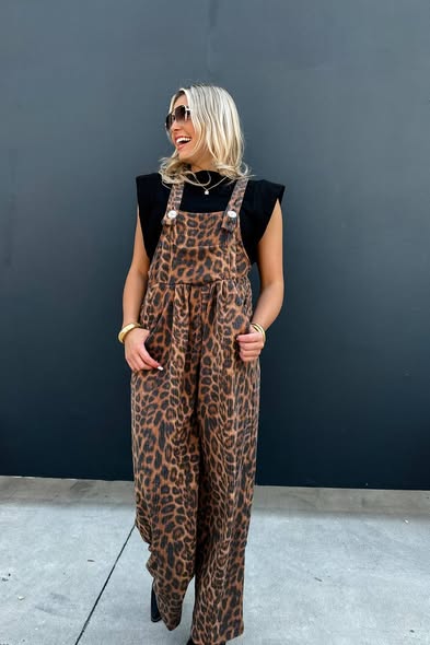 BLAKELEY Cheetah Karli Boho Overalls
