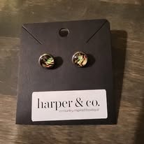 Camouflaged Handmade Stud Earrings