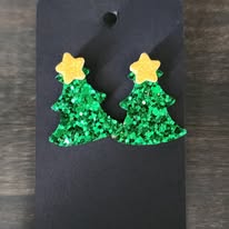 Sparkly Christmas Handmade Earrings
