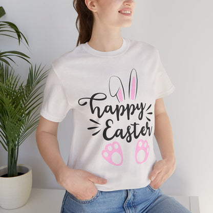 Happy Easter T-Shirt — Bella Canvas Unisex Jersey Short Sleeve Tee