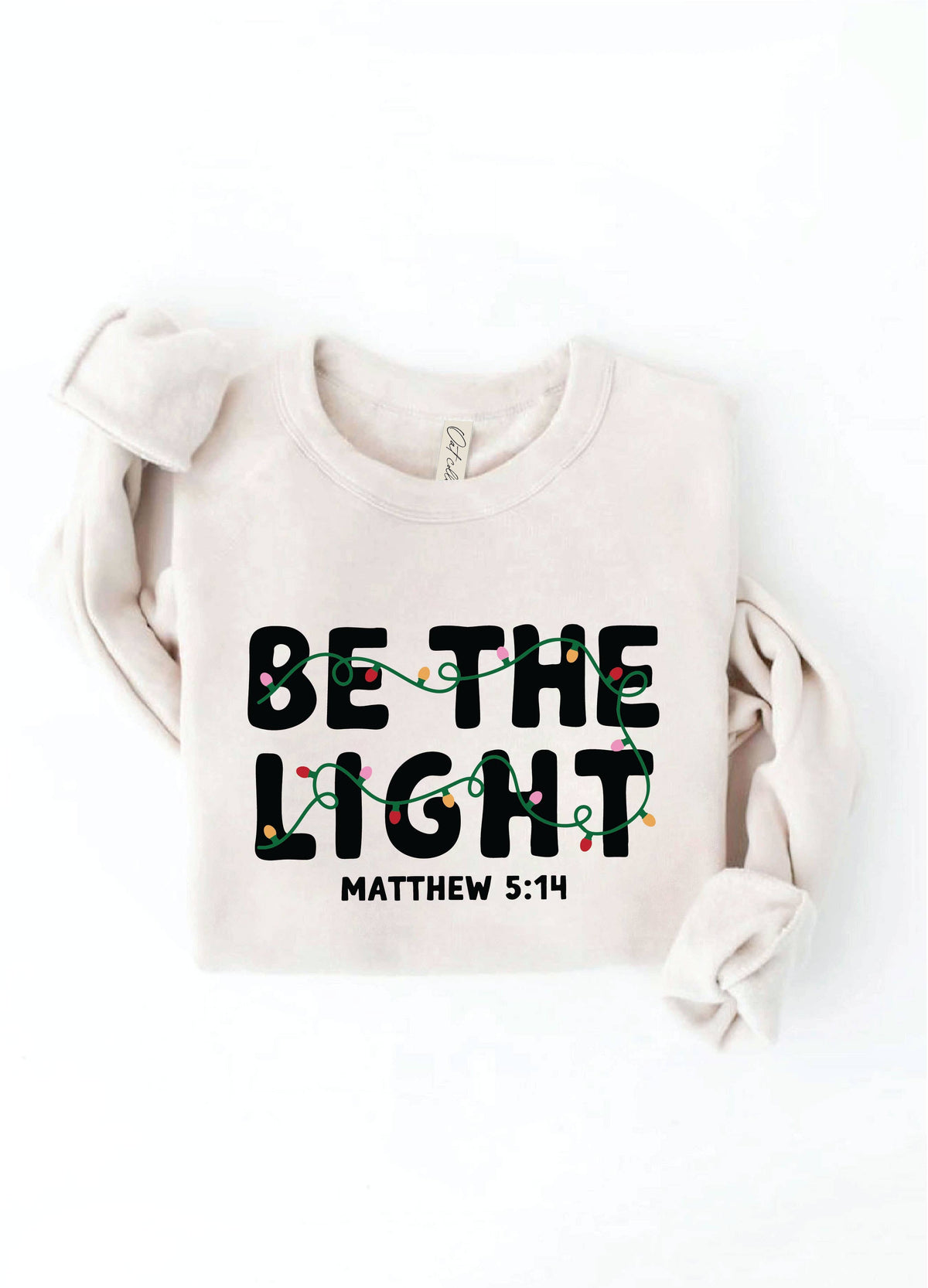BE THE LIGHT Graphic Sweatshirt: HEATHER PURPLE