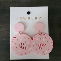 Candy Cane Christmas Acrylic Earrings