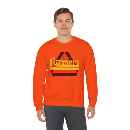 Farmers Crewneck Sweatshirt — 'I Brake for Farmers' Retro Farm Crew