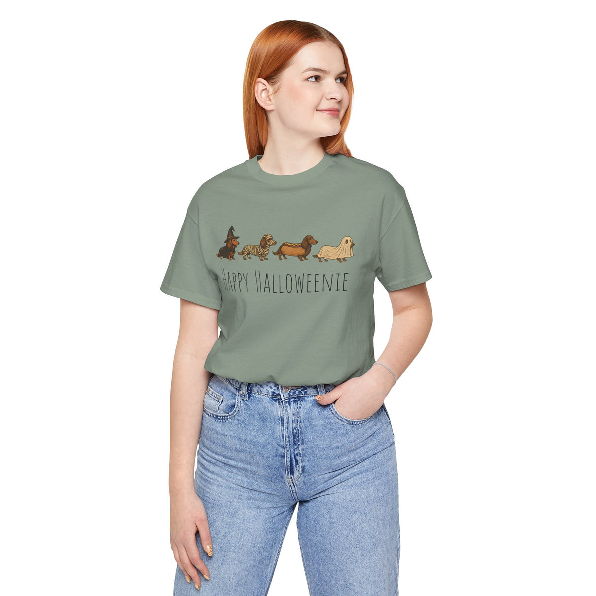 Happy Halloweenie Tee - Cute Dachshund Halloween Shirt