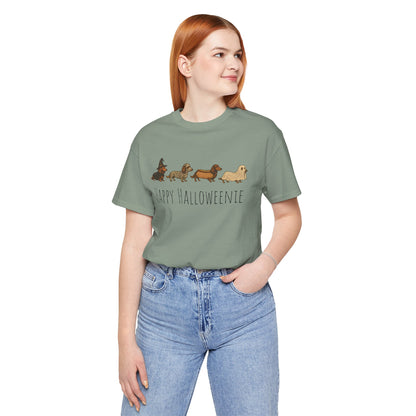 Happy Halloweenie Tee - Cute Dachshund Halloween Shirt
