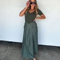 CALISTA STRIPE DRESS
