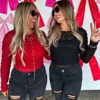 BLAKELEY Long Sleeve Rosalie Lace Top
