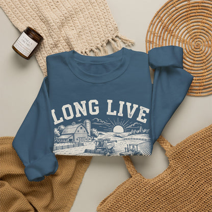 Long Live American Farmers Sweatshirt – Vintage Farm Scene Crewneck