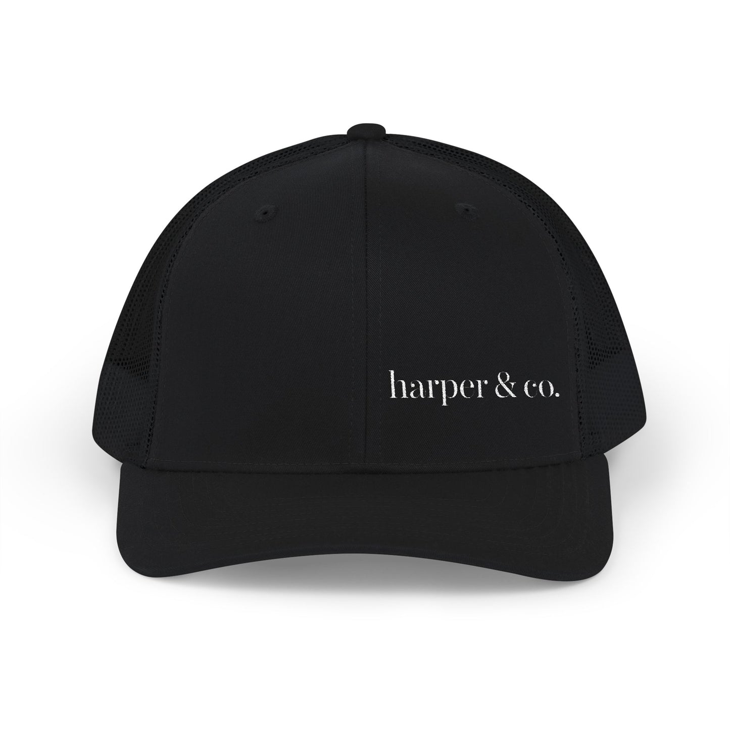 harper & co. Embroidered Trucker Cap — Classic Logo Snapback Hat