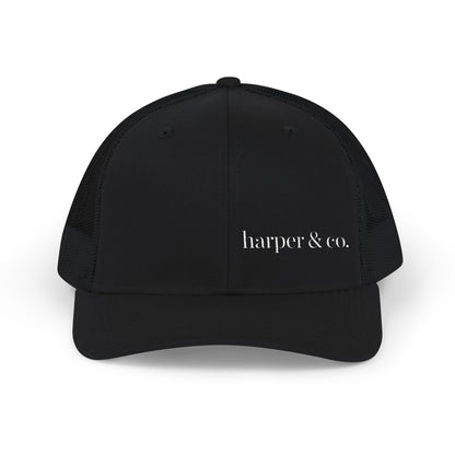 harper & co. Embroidered Trucker Cap — Classic Logo Snapback Hat