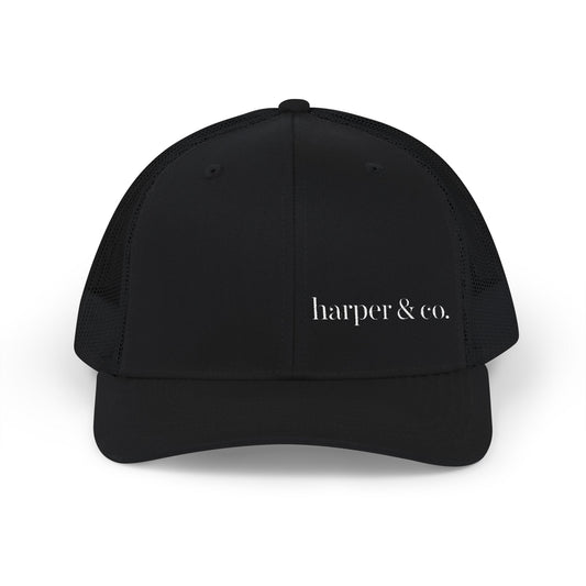 harper & co. Embroidered Trucker Cap — Classic Logo Snapback Hat