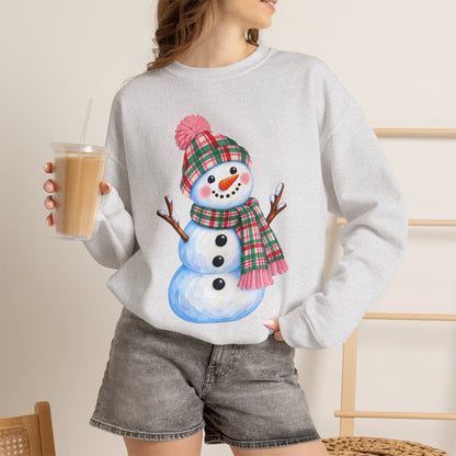Festive Snowman Christmas Crewneck Sweatshirt