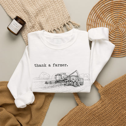 Thank a Farmer Combine Unisex Heavy Blend™ Crewneck Sweatshirt