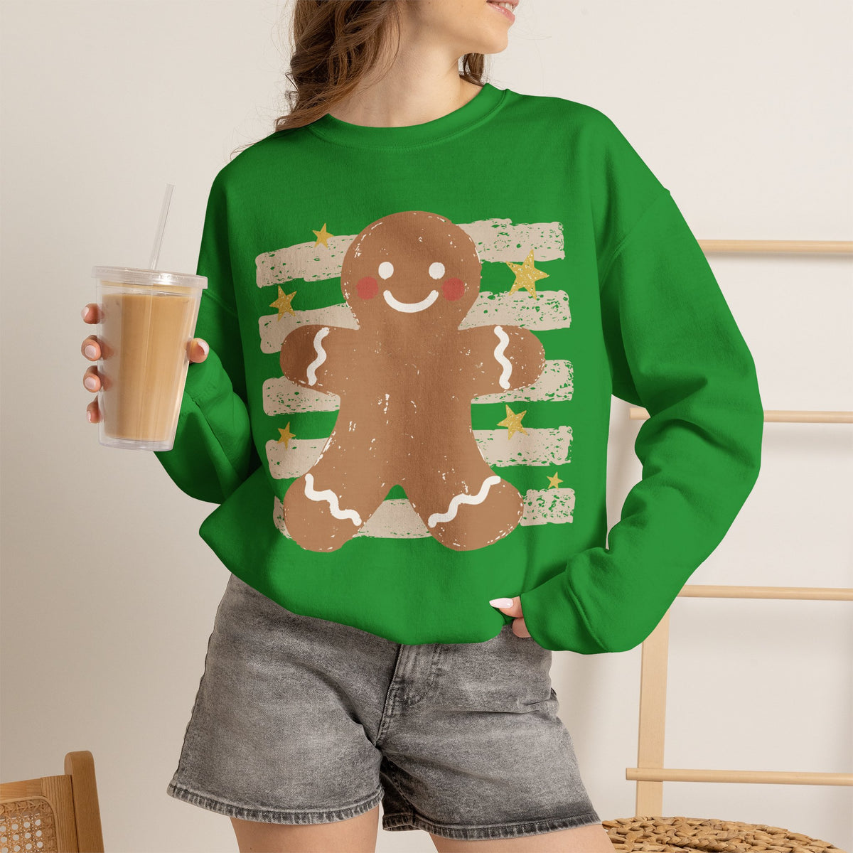 Gingerbread Cookie Sweatshirt — Cute Holiday Christmas Crewneck
