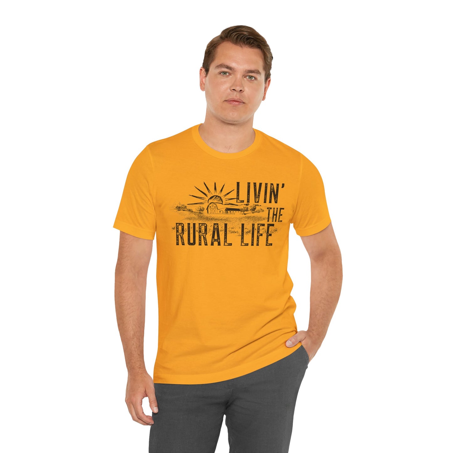 Living the Rural Life T-Shirt — Rustic Country Graphic Tee