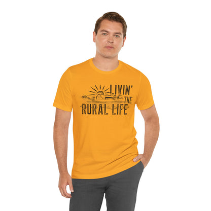 Living the Rural Life T-Shirt — Rustic Country Graphic Tee