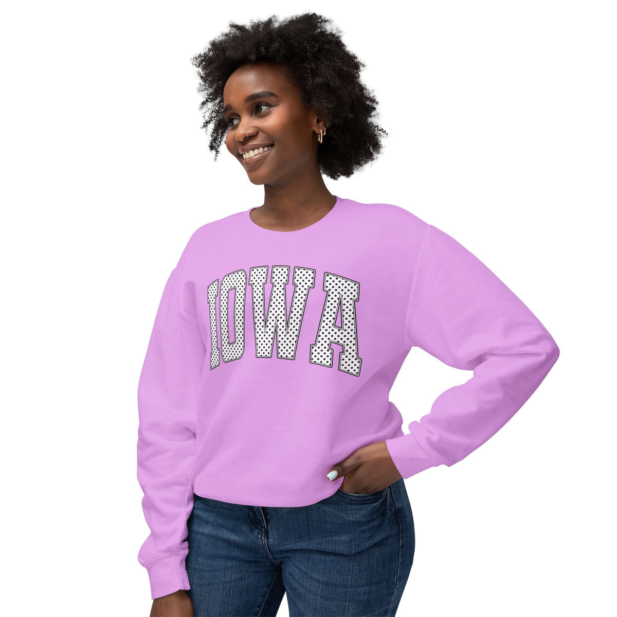 Iowa Polka Dot Color Comfort Crewneck Sweatshirt