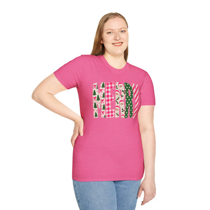 Merry Patchwork Christmas Holiday T-Shirt
