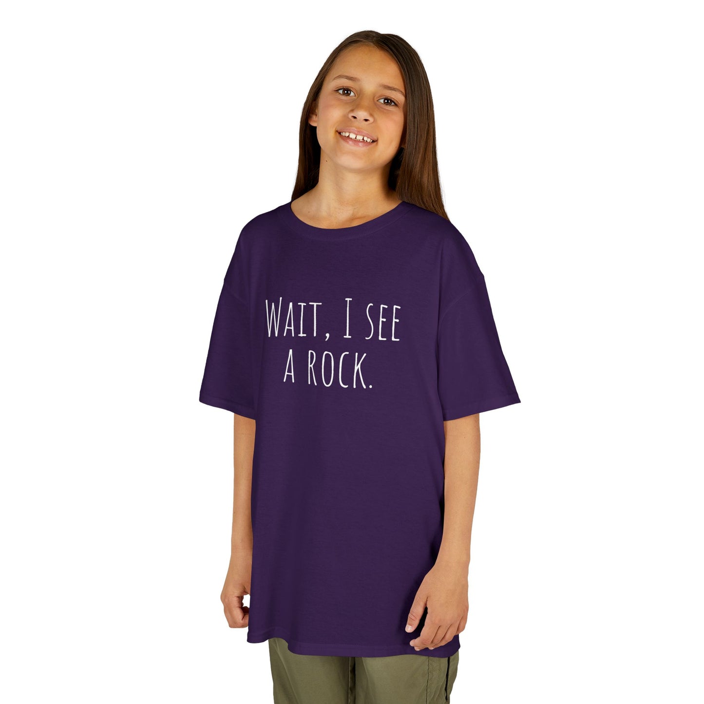 Kids Tee "Wait, I See a Rock." — Funny Explorer Shirt for Adventure-Loving Kids