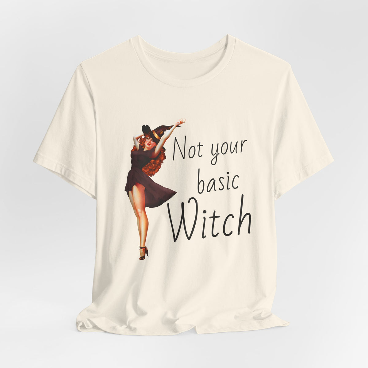 Not Your Basic Witch T-Shirt — Vintage Pinup Witch Tee