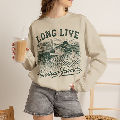 Long Live American Farmers Crewneck Sweatshirt
