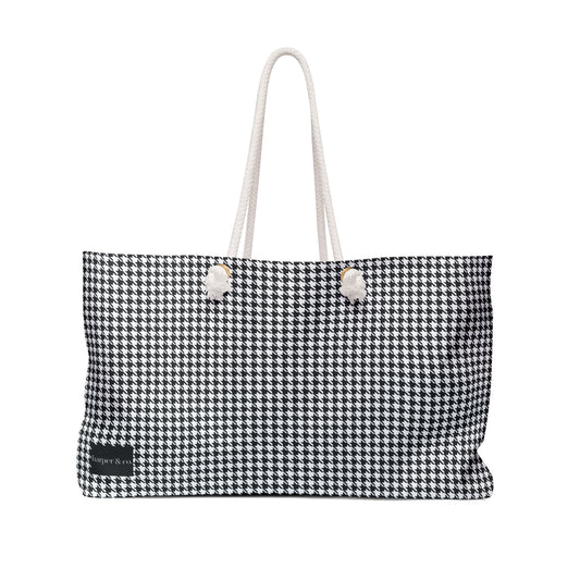 Houndstooth Weekender Bag