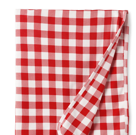 Picnic Plaid/Red Soft Bamboo Stroller Blanket for Baby