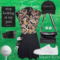 Rae Mode Butter Pleat Golf Skort with Belt Loop