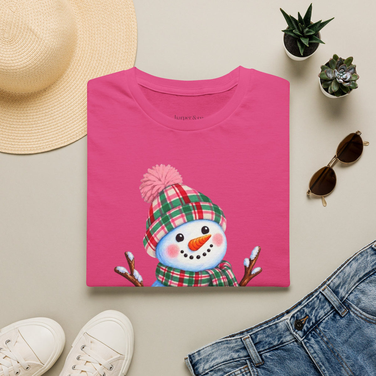 Festive Snowman Christmas T-Shirt