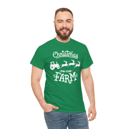 Christmas on the Farm Unisex Heavy Cotton Tee