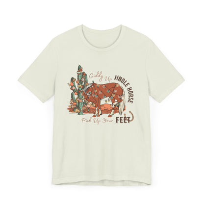 Giddy Up Jingle Horse Bella Canvas Full Size Unisex Jersey Short Sleeve Tee