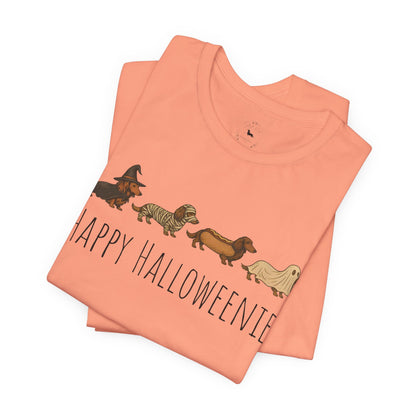 Happy Halloweenie Tee - Cute Dachshund Halloween Shirt