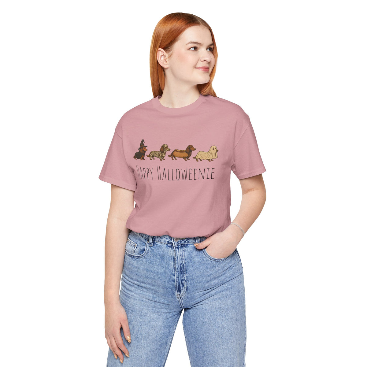 Happy Halloweenie Tee - Cute Dachshund Halloween Shirt