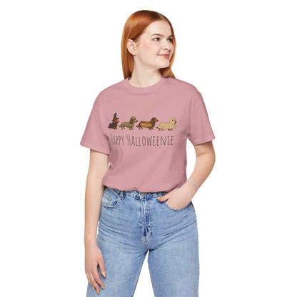 Happy Halloweenie Tee - Cute Dachshund Halloween Shirt
