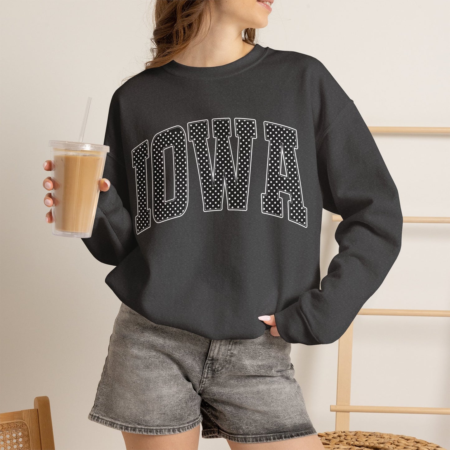 Iowa Arch Logo Sweatshirt — Classic Collegiate Crewneck