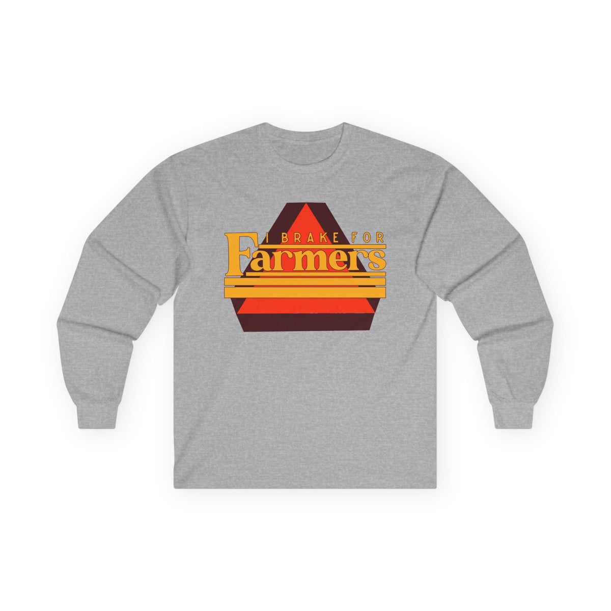 Farmers Retro Stripe Long Sleeve Tee — I Brake For Farmers Graphic Tee