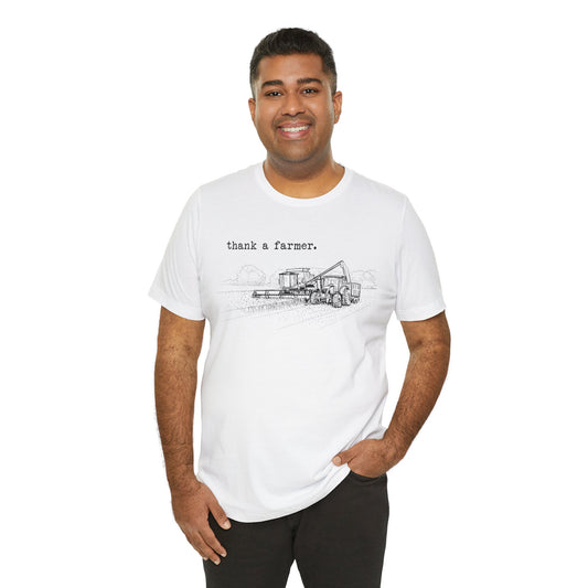 Thank a Farmer Tractor Tee — Rustic Farm Tractor Graphic T-Shirt