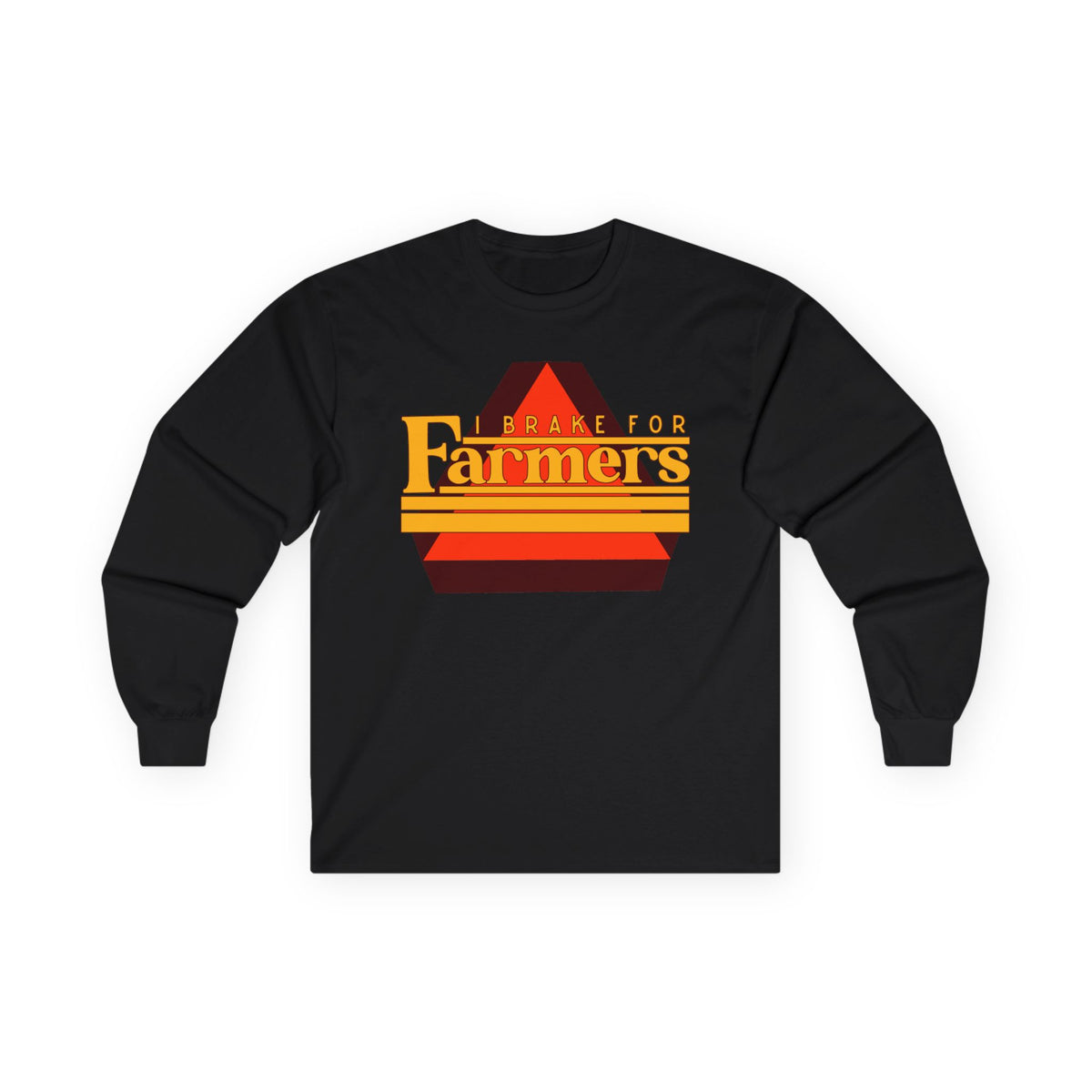 Farmers Retro Stripe Long Sleeve Tee — I Brake For Farmers Graphic Tee