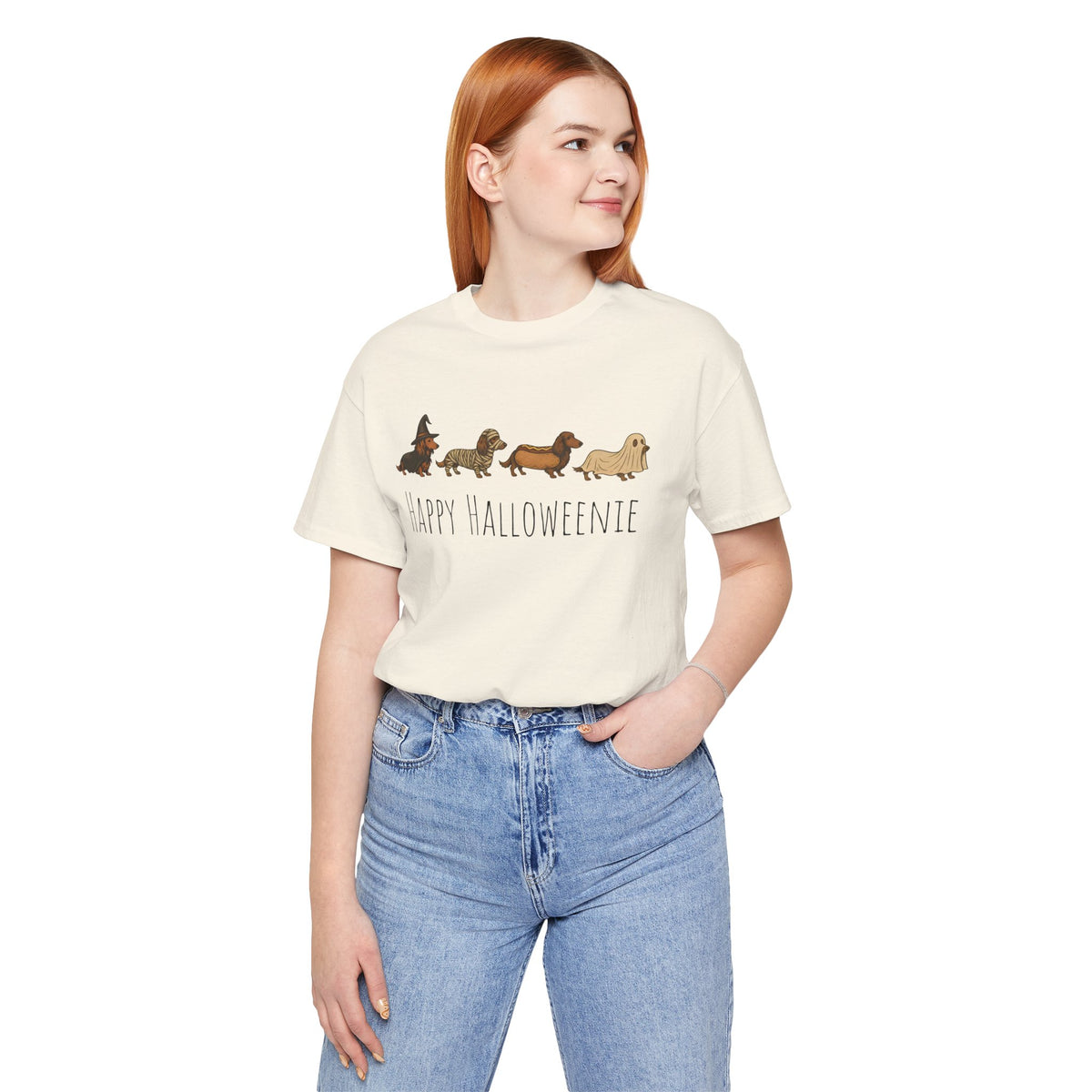 Happy Halloweenie Tee - Cute Dachshund Halloween Shirt