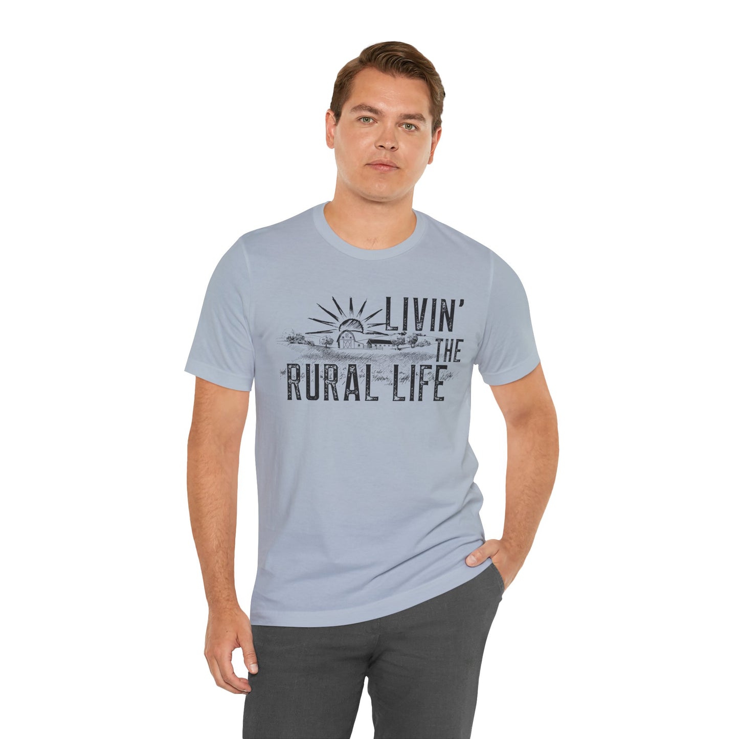Living the Rural Life T-Shirt — Rustic Country Graphic Tee